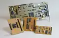 AdLib Gold sound card in the background, and the SCSI module, CD-ROM module and Surround module in the foreground