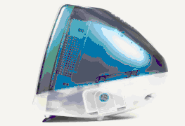Carousel of side views of the iMac computer, cycling through a variety of colors and patterns.